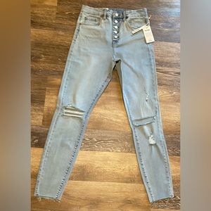 NWT BLANK NYC THE GREAT JONES HIGH RISE BUTTON FLY SKINNY STRETCH JEANS SIZE 28